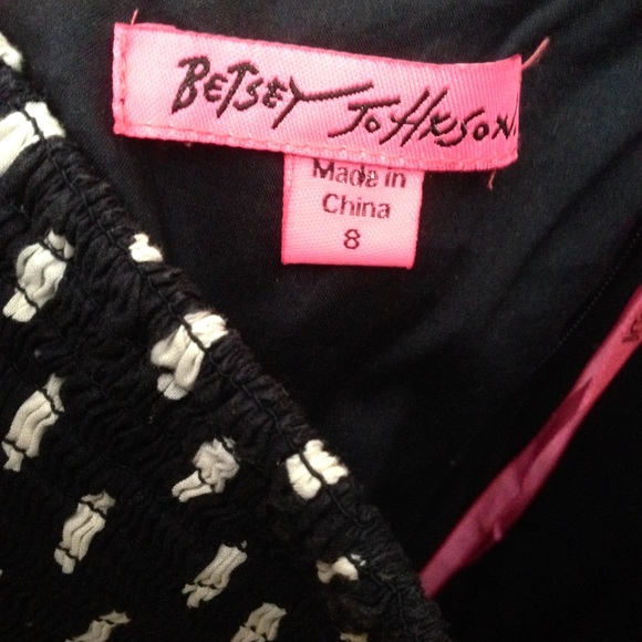 Betsey Johnson • navy blue halter dress 100%cotton - Picture 6 of 6